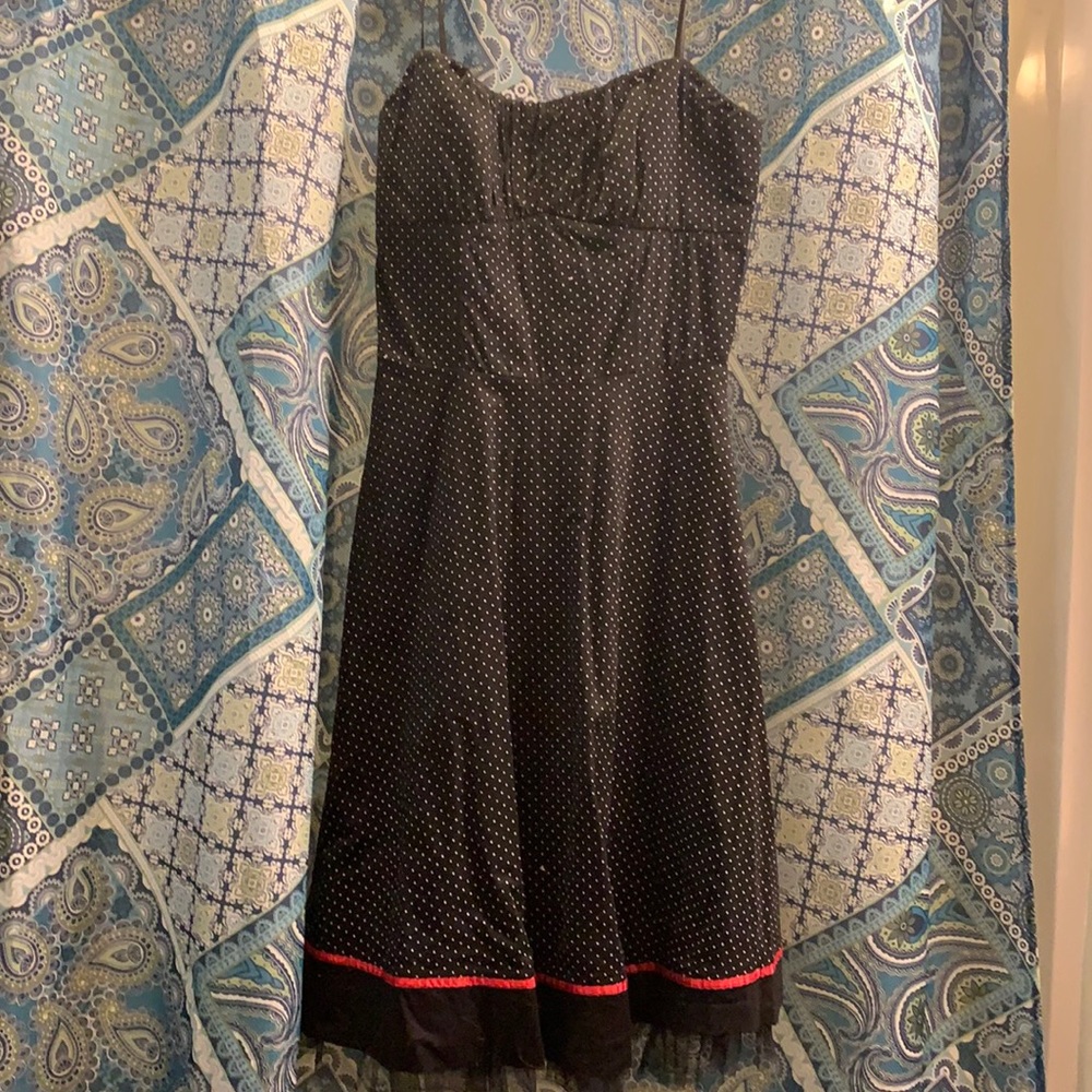 Woman’s polka dot dress